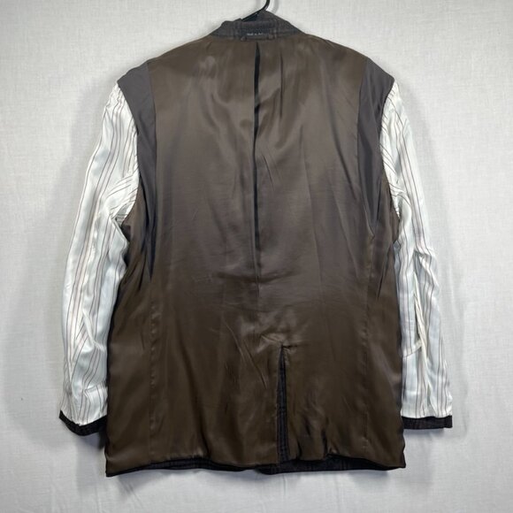 Lauren Ralph Lauren Blazer Mens 44R Brown Blue Plaid Wool Sport Coat Jacket - Picture 9 of 16